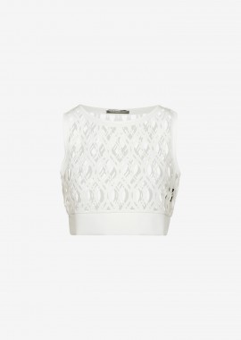 Cutcuutur - Sleeveless Top in White