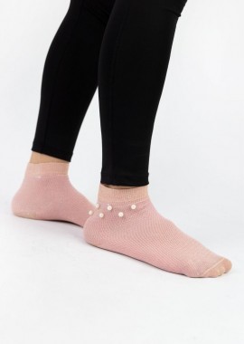 Pamela - Γυναικείες fashion κάλτσες microfiber GLITTER I Pamela 18812 Ρόζ