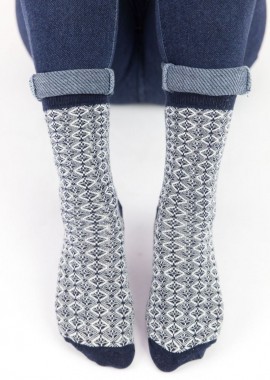 Pamela - Γυναικείες casual κάλτσες CROSS III Βαμβακερές Pamela 18898 Σκούρο Μπλέ