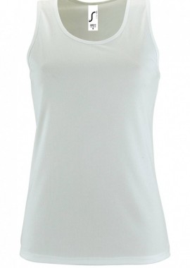 SOLS - Γυναικείο αμάνικο αθλητικό μπλουζάκι Sol's Sporty TT Women - 02117 White