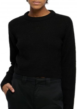 Urban Classics - Ladies Short Waffle Sweater Urban Classics TB6076-00007 black