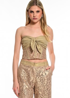 - Strapless Top WECOSS Με Δαντέλα