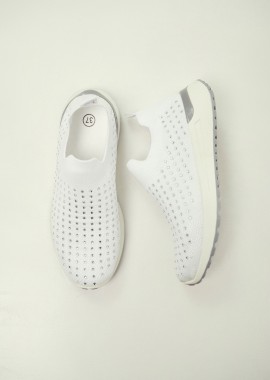 - Αθλητικά Knit Slip-On Με Στρας