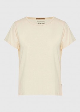 Funky Buddha - Funky Buddha Γυναικείο T-shirt από οργανικό βαμβάκι - The basics collection FBL013-103-04 Εκρου