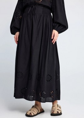 Funky Buddha - Funky Buddha Γυναικεία μάξι φούστα FBL013-119-14 Μαύρο