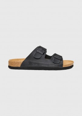 Funky Buddha - Funky Buddha Ανδρικά Δερμάτινα Σανδάλια FBM013-004-08 Μαύρο