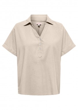 Only - Only Laris Life Γυναικείο Polo Μπλουζάκι 15364279 Μπέζ