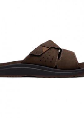 Clarks - CLARKS BRINKLEY SLIDE DARK BROWN 26187570
