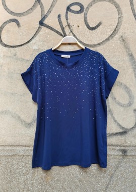 PerfectDress.gr - Τ-shirt στρας Galaxy μπλε