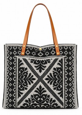 PerfectDress.gr - boho καλοκαιρινή υφαντή τσάντα Tunise μαύρο