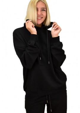 Potre OR - Φούτερ με κουκούλα και τσέπη Μαύρο 17573