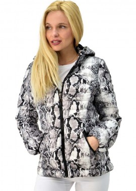 Potre OR - Γυναικείο μπουφάν Snake Print Γκρι 6391