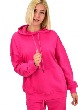 Potre OR - Φούτερ με κουκούλα και τσέπη Φούξια 17574