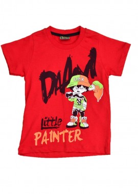 Potre OR - Παιδική μπλούζα με τύπωμα little painter Κόκκινο 16045