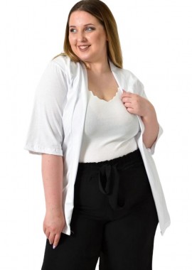 First Woman - Κιμονό ανάλαφρο μονόχρωμο Λευκό 24428