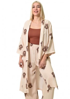 First Woman - Κιμονό ανάλαφρο Καφέ 23762