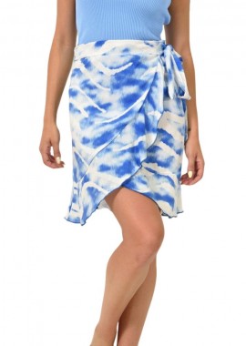 First Woman - Φούστα με ζεβρέ σχέδιο Μπλε 25136