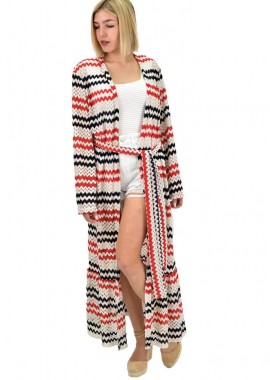 First Woman - Γυναικείο μακρύ κιμονό Εκρού 19682