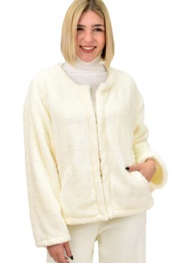 First Woman - Γούνινη ζακετα προβατάκι Εκρού 850