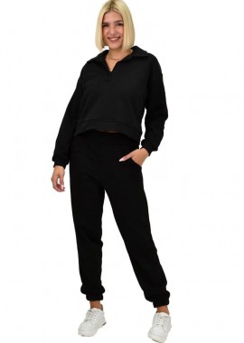 Potre OR - Γυναικείο σετ φόρμας φούτερ Μαύρο 21865