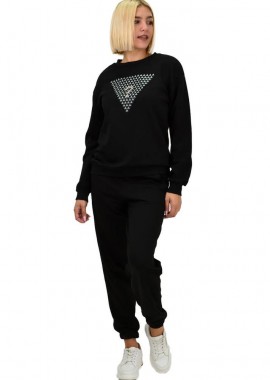Potre OR - Γυναικείο σετ φόρμας φούτερ Μαύρο 21860