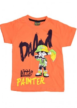 Potre OR - Παιδική μπλούζα με τύπωμα little painter Πορτοκαλί 16046