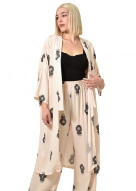 First Woman - Κιμονό ανάλαφρο Μαύρο 23760