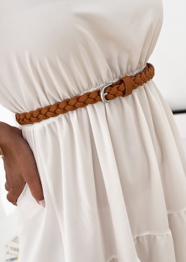 sense-shop - BRAID CAMEL SLIM BELT