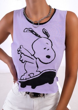 sense-shop - SKATE SNOOPY LILA TANK TOP
