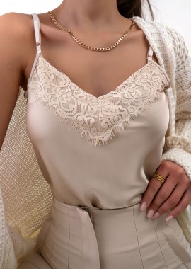 sense-shop - ΜΠΕΖ ΣΑΤΕΝ ΤΟΠ - SATIN LINGERIE