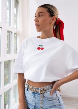 sense-shop - TSHIRT ΛΕΥΚΟ ME ΚΕΡΑΣΙΑ - SERENE