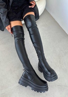 sense-shop - ΜΑΥΡΕΣ OVER THE KNEE ΜΠΟΤΕΣ - ADRIANA
