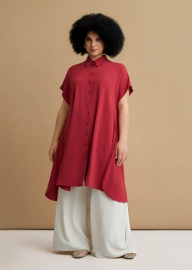 MAT FASHION - Σεμιζιέ φόρεμα κρεπ airwashed