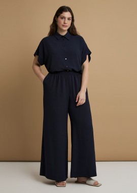 MAT FASHION - Παντελόνα κρεπ airwashed