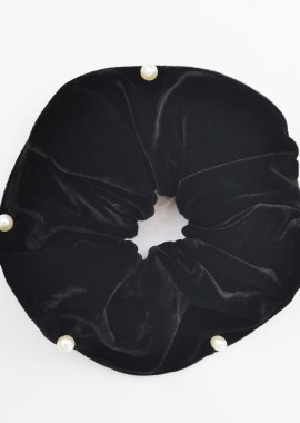 MAT FASHION - Scrunchie βελούδινο με πέρλες
