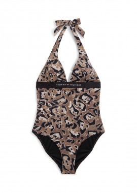 TOMMY HILFIGER - Ολόσωμο μαγιό Original Logo Halterneck Swimsuit