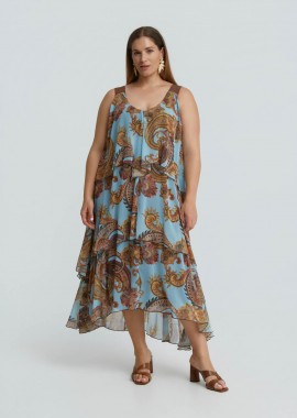 MAT FASHION - Layered φόρεμα με paisley print