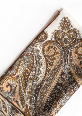 MAT FASHION - Σατέν φουλάρι με paisley τύπωμα