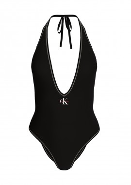 CALVIN KLEIN - Μαγιό ολόσωμο με βαθύ ντεκολτέ - CK Monogram