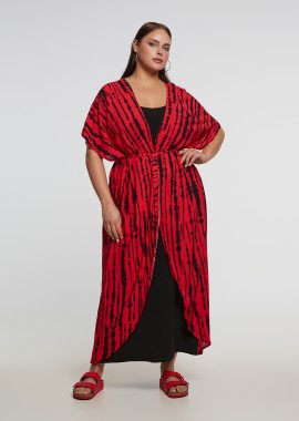 MAT FASHION - Βαμβακερό εμπριμέ κιμονό
