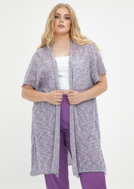 MAT FASHION - Πλεκτή ζακέτα μελανζέ