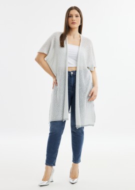 MAT FASHION - Πλεκτή ζακέτα μελανζέ