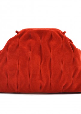 MAT FASHION - Τσάντα clutch από σουέντ δέρμα