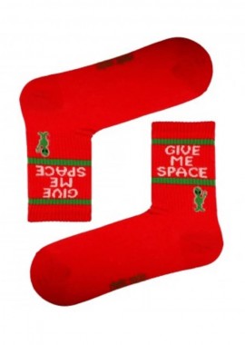 chetic socks - Κάλτσες Give Me Space Alien κόκκινο unisex