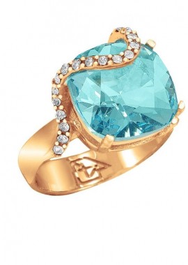 AMOR AMOR - Δαχτυλίδι Από Ασήμι 925 Ροζ Επιχρυσωμένο Με Swarovski EX34202