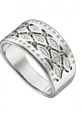 AMOR AMOR - Δαχτυλίδι Από Ανοξείδωτο Ατσάλι Με Swarovski AS38983