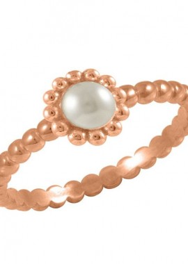 AMOR AMOR - Δαχτυλίδι Από Ασήμι 925 Ροζ Επιχρυσωμένο Με Swarovski EX39437