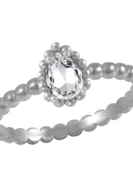 AMOR AMOR - Δαχτυλίδι Από Ασήμι 925 Επιπλατινωμένο Με Swarovski EX39444