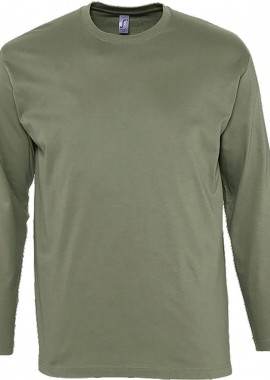 - Μακρυμάνικο T-Shirt Monarch SOLS 11420 Khaki