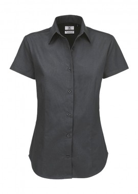 - Γυναικείο πουκάμισο B & C Sharp SSL Women Dark Grey